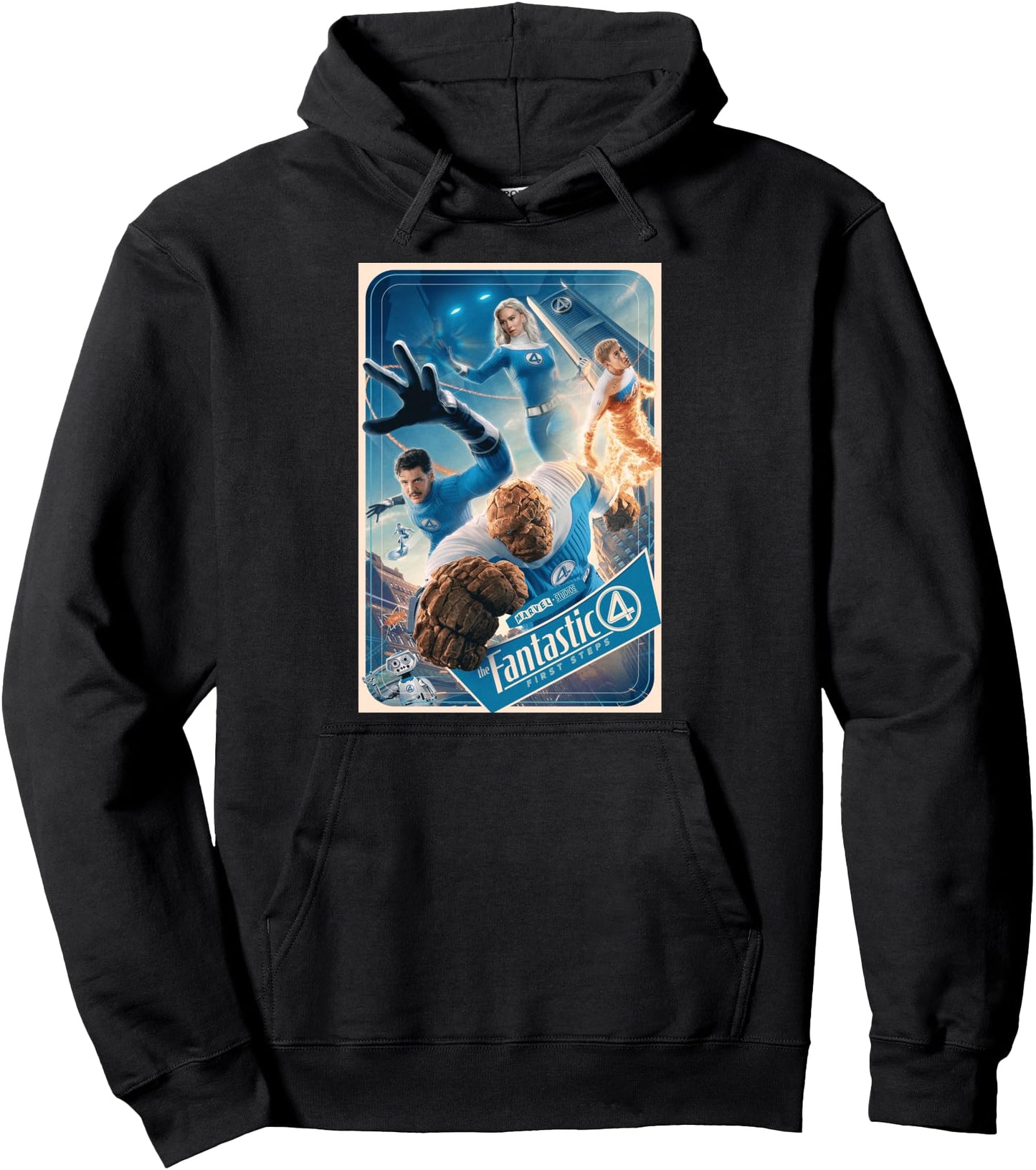 Marvel The Fantastic Four: First Steps Theatrical Poster Art Pullover Hoodie