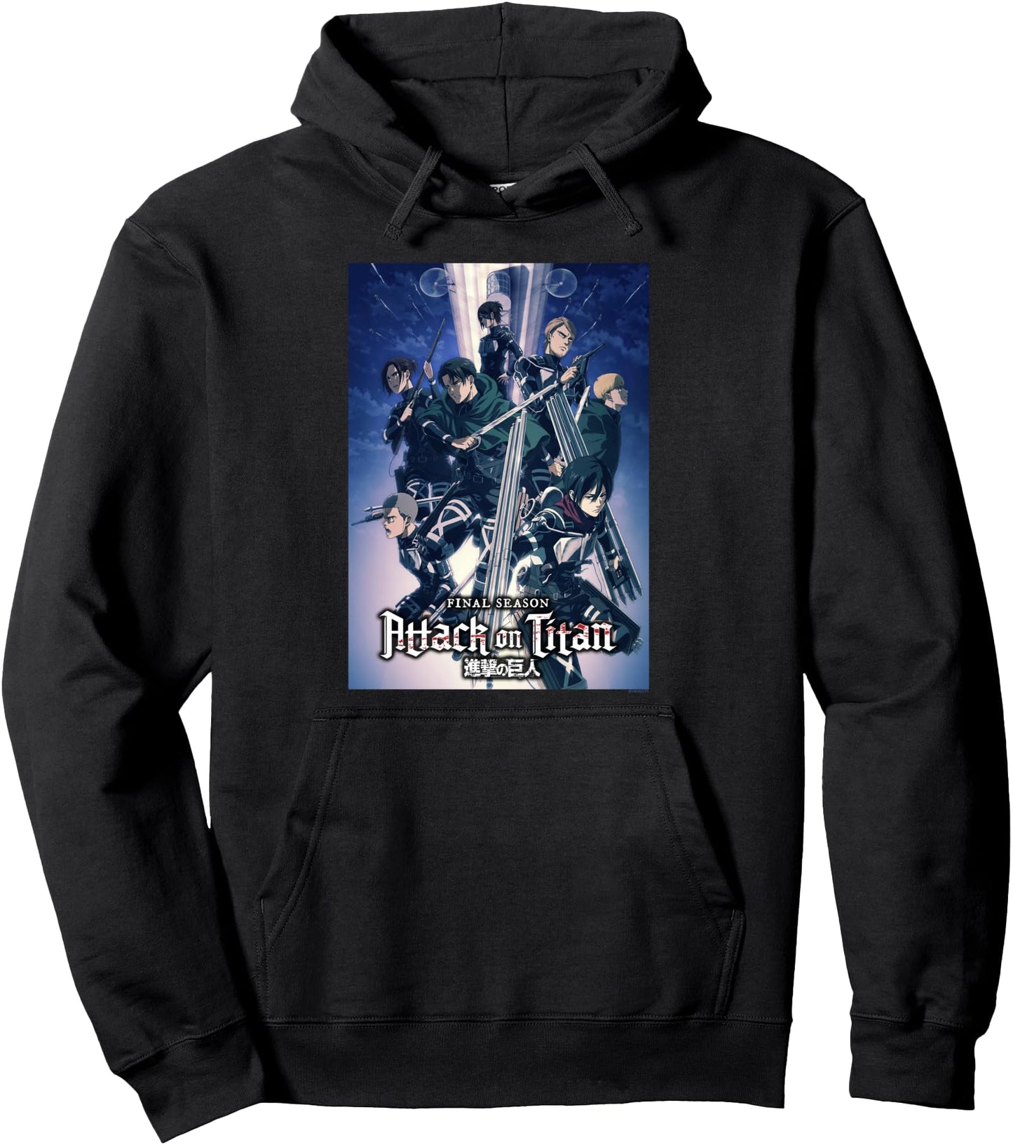 Attack on Titan Season 4 Colorful Key Art with Logo Anime Pullover Hoodie