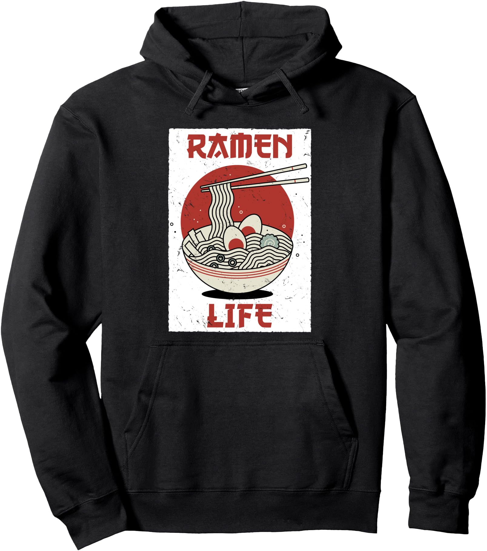 Ramen Life Japanese Food Noodles Retro Vintage Anime Lovers Pullover Hoodie