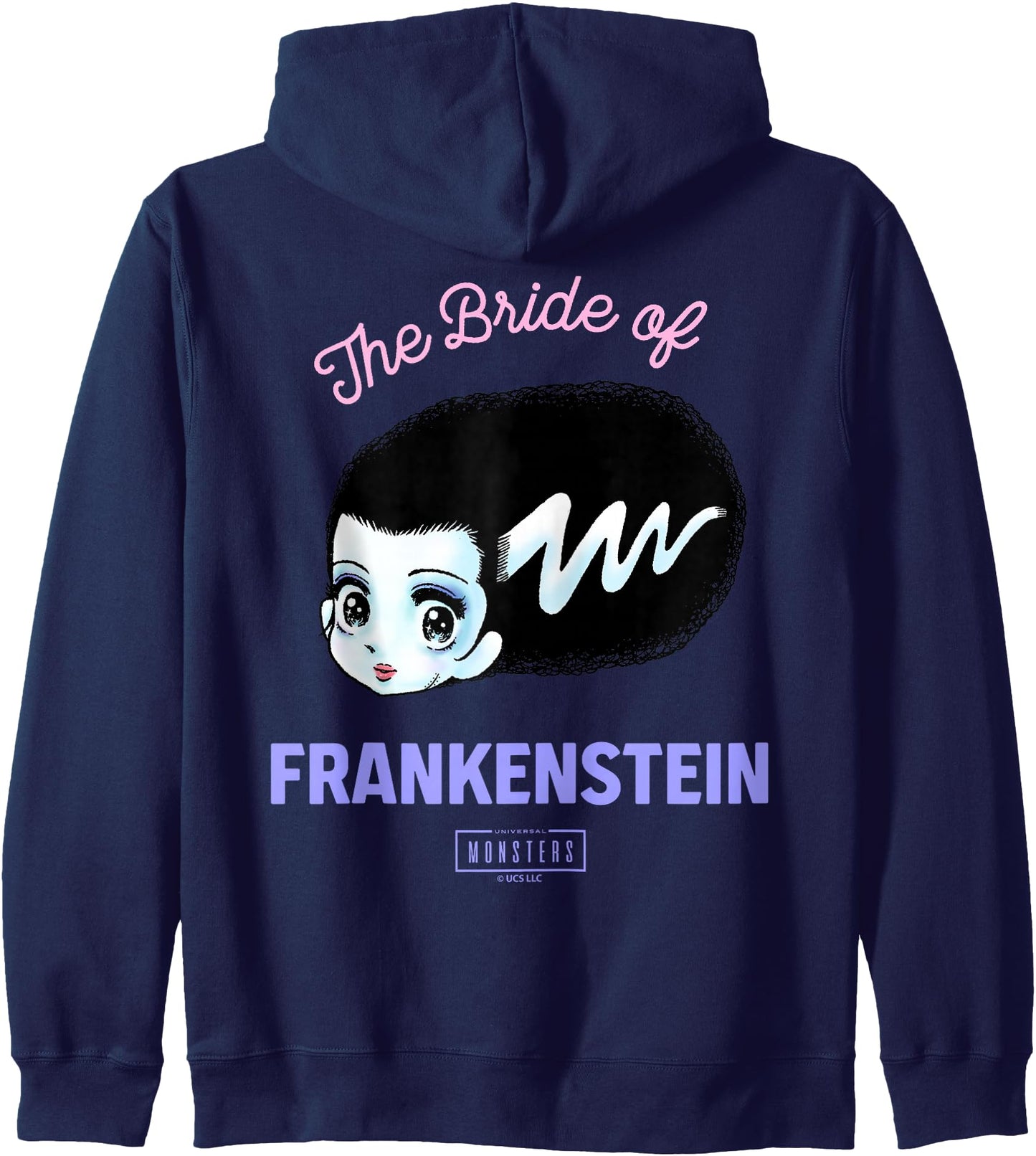 Universal Monsters Cute Anime Bride Of Frankenstein Hoodie