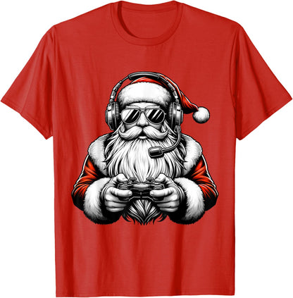 Christmas Gamer Boys Video Game Santa Xmas