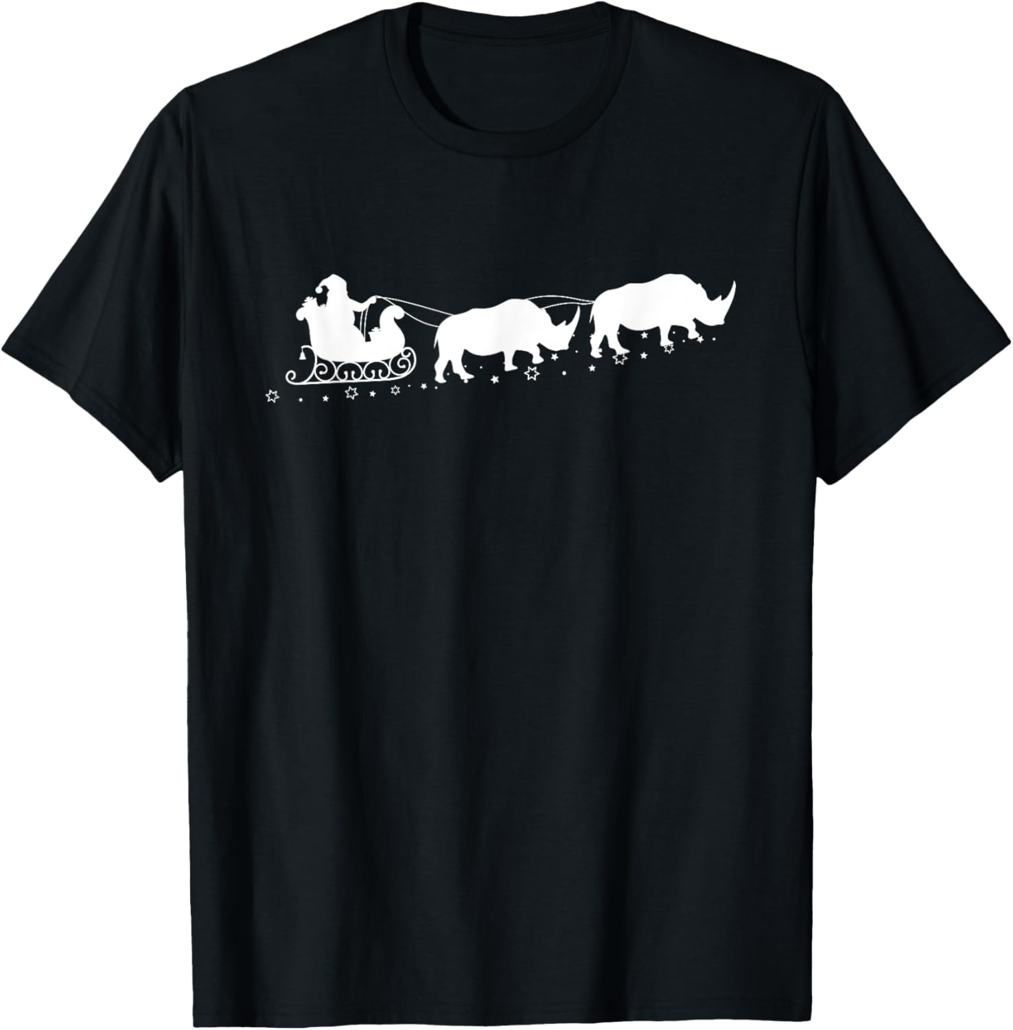 Santa Sleigh Rhinos Christmas Rhino Lovers X-Mas