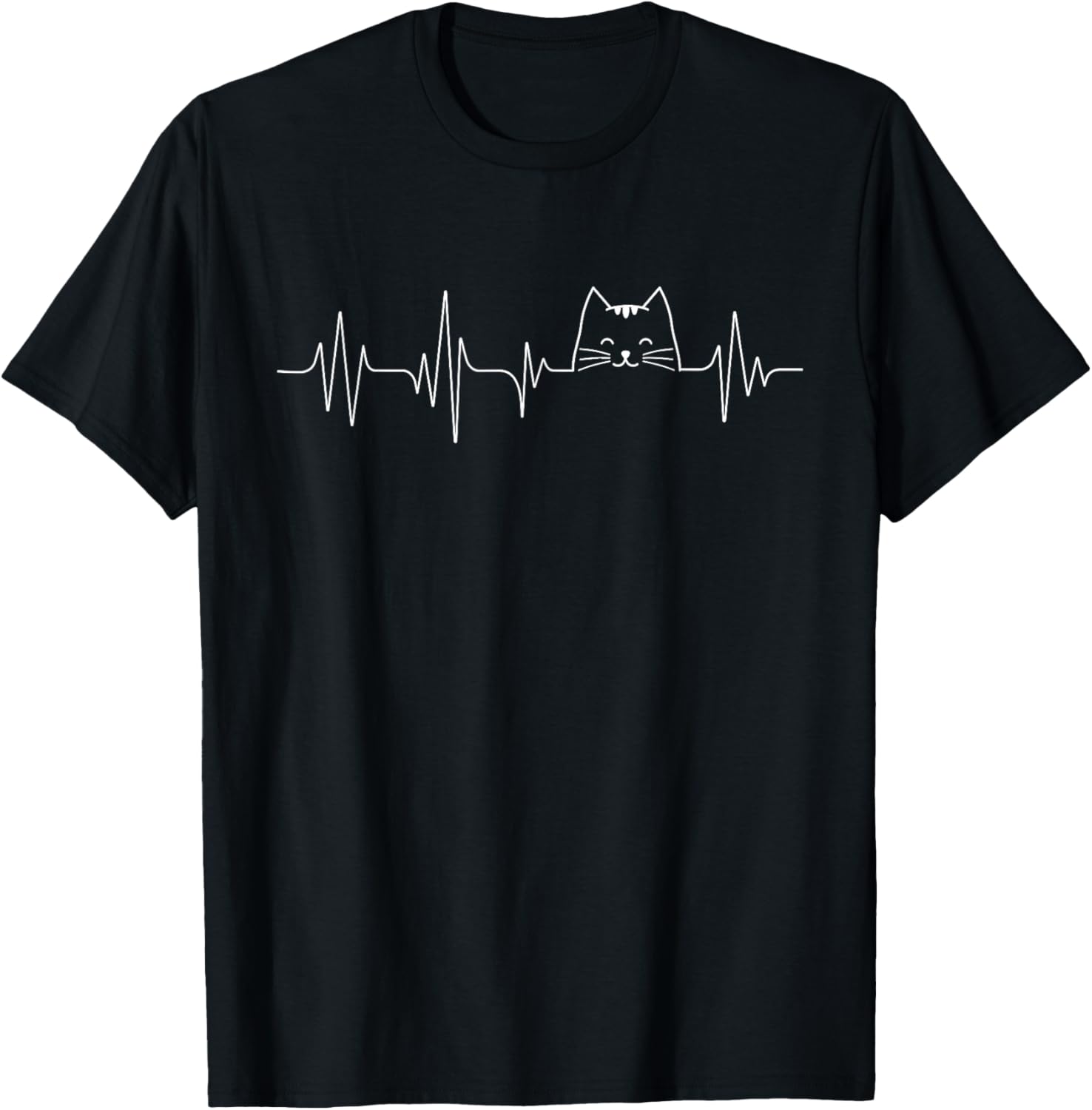 Cat Pulse Heartbeat - Kitty Animal Pet Lover Veterinarian T-Shirt for Men Women Kids
