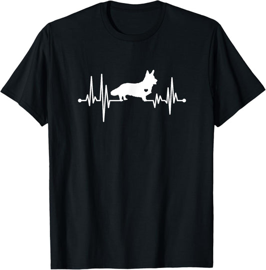 Cardigan Welsh Corgi Heartbeat Dog Lover Owner T-Shirt for Men Women Girls Kids