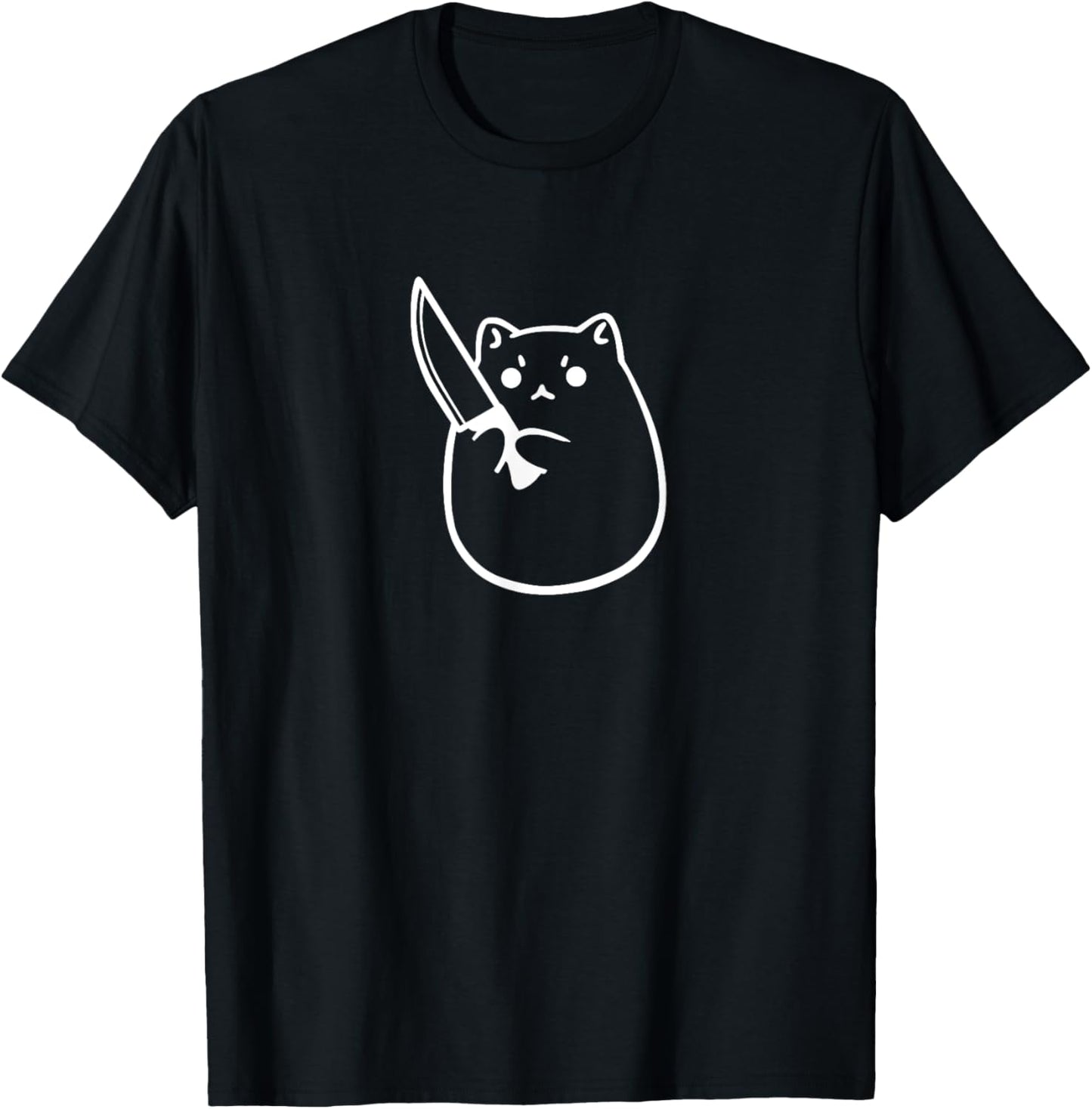 Evil Pudgy Plushies Cute Kawaii Chibi Cat With Knife