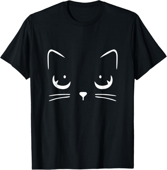 Cat Cute Face Whiskers for Cat Pet Lovers Present T-Shirt