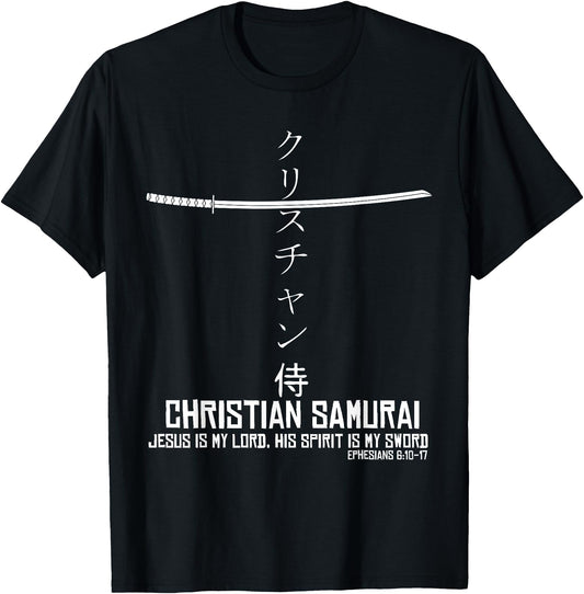 Christian Samurai Kanji Cross Shirt