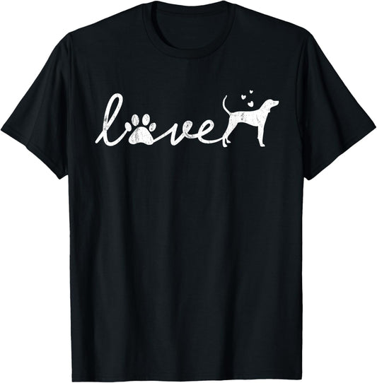 American English Coonhound Mom Dad Dog Love Pet Paw Gift T-Shirt