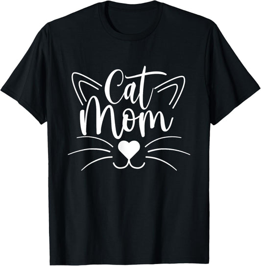 Cat Mom - Cat Lover Kitten Owner Kitty T-Shirt for Men Women Girls Kids