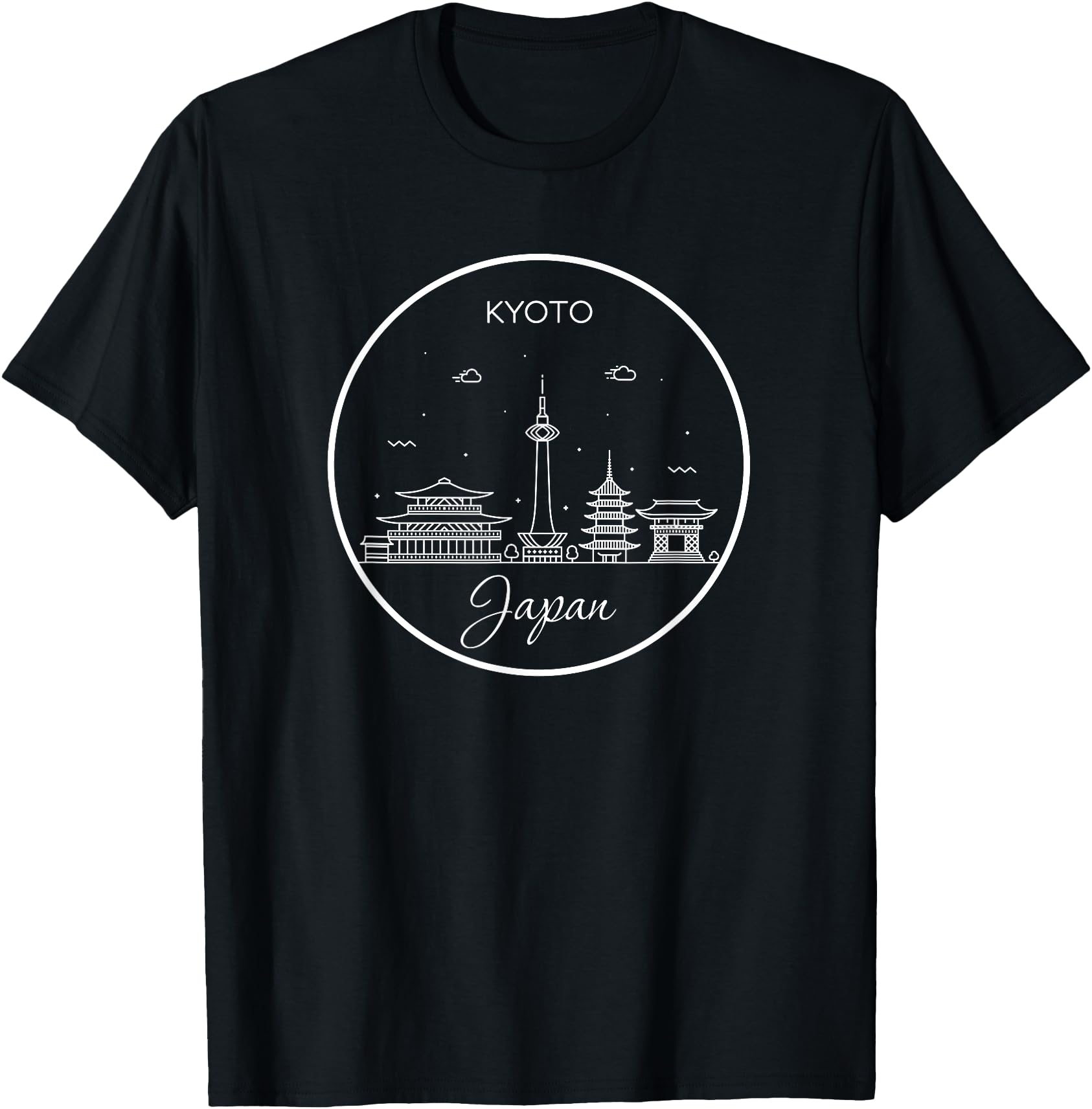 Kyoto Japan Night Skyline Art Proud Asian Japanese Cities