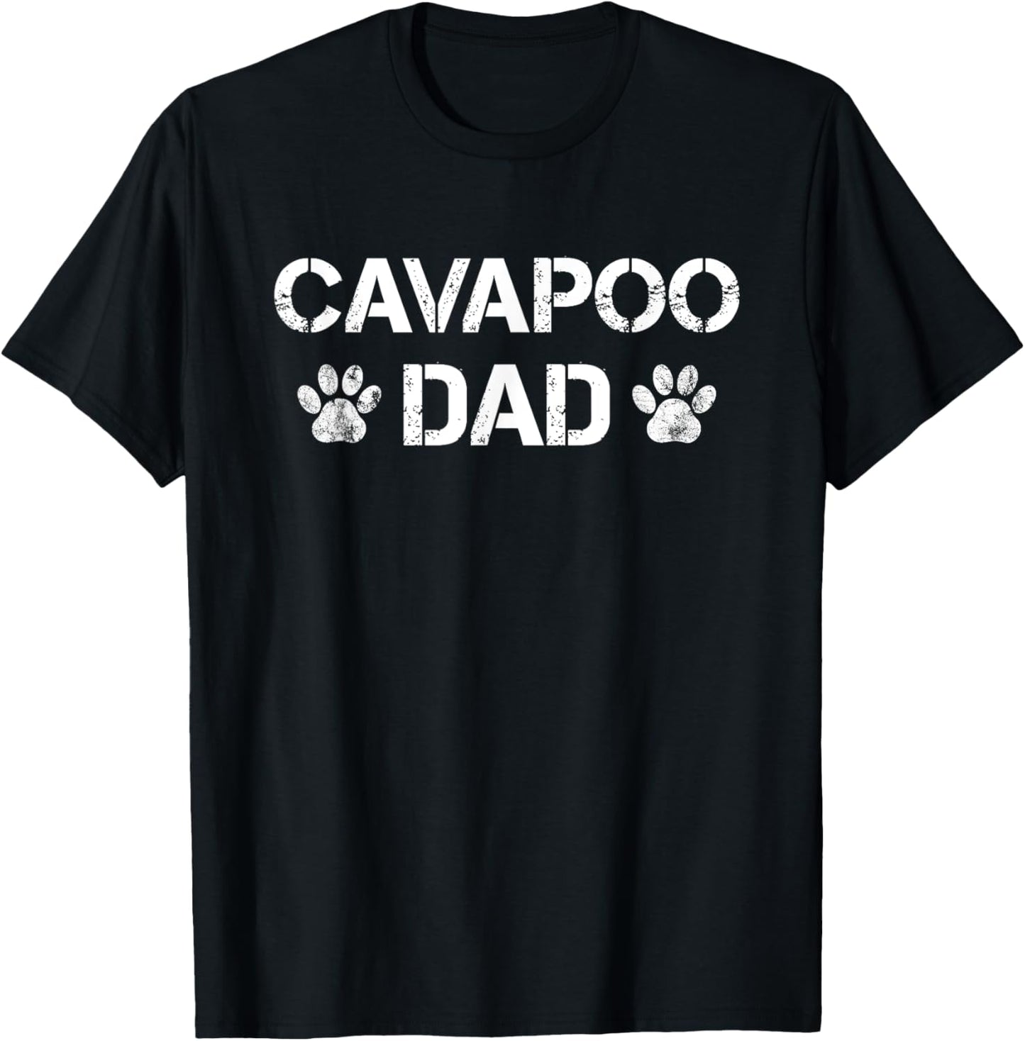 Cavapoo Dad Dog Paw Quote Men T-Shirt