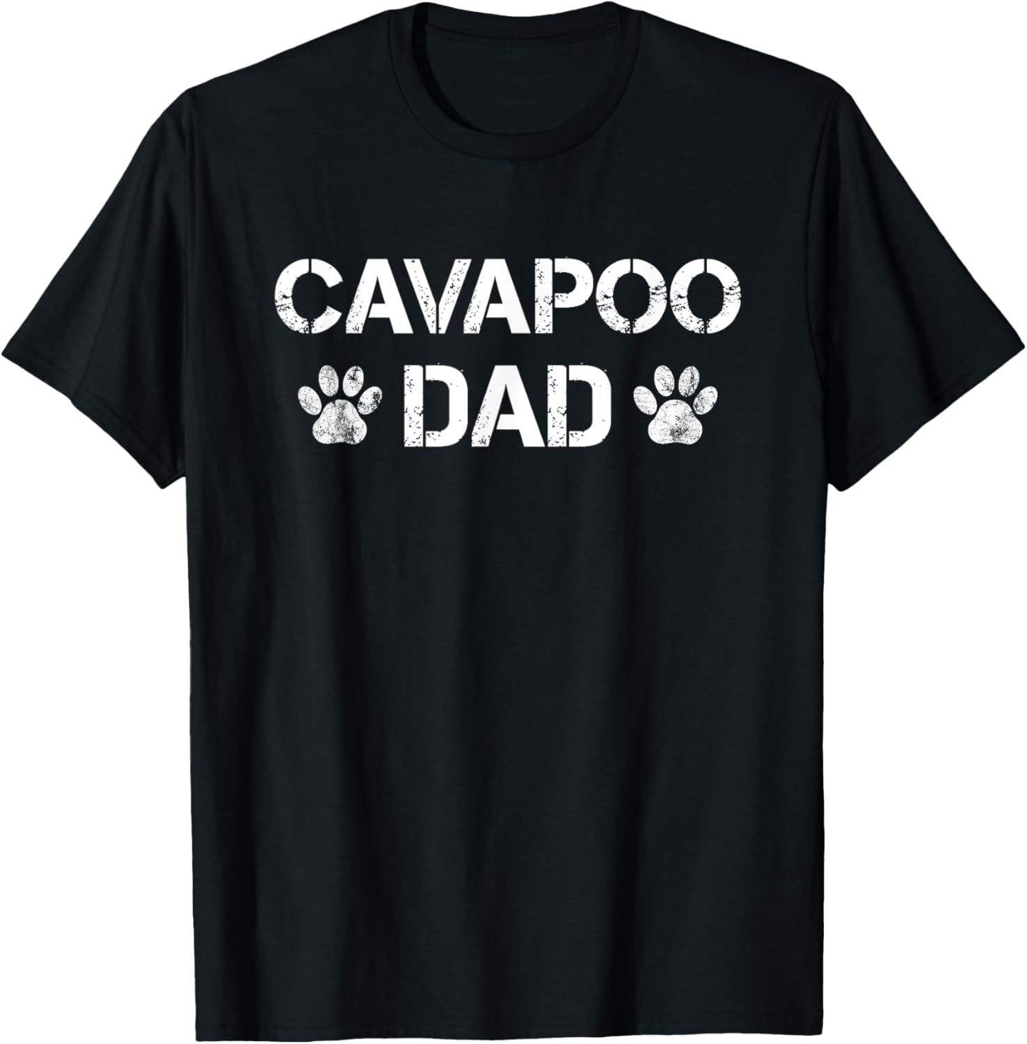 Cavapoo Dad Dog Paw Quote Men T-Shirt