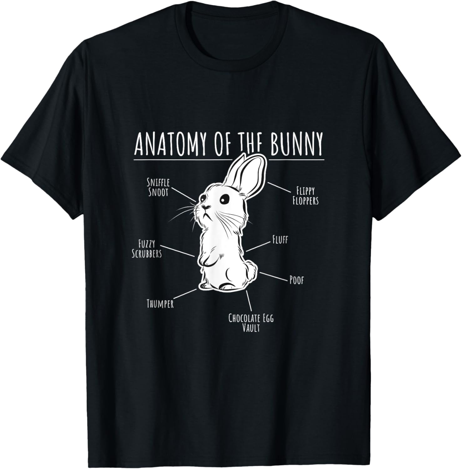 Anatomy Of The Bunny Shirt | Cute Rabbit Pet Love T-Shirt T-Shirt