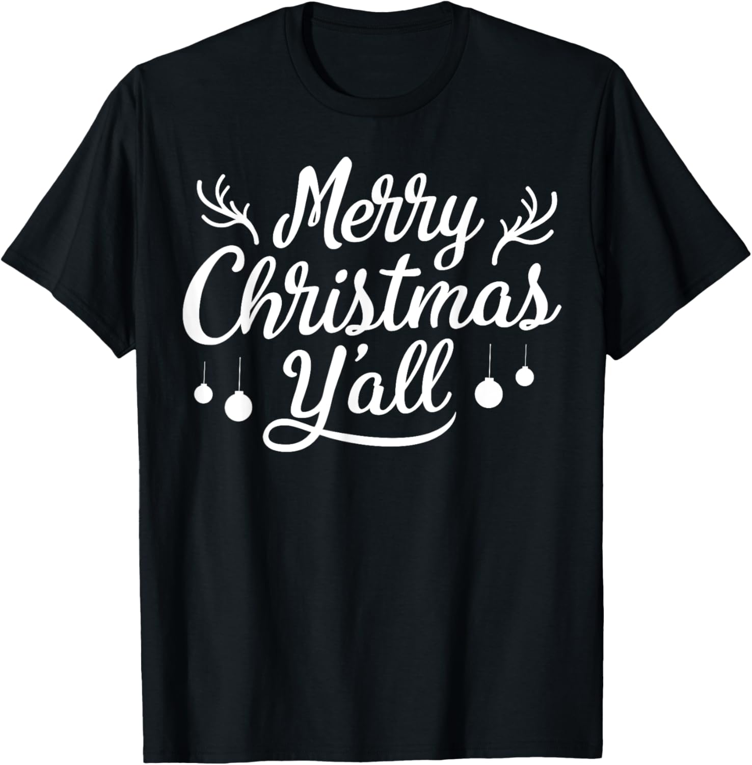 Merry Christmas Y'all T shirt Women girls Xmas Holiday Tee