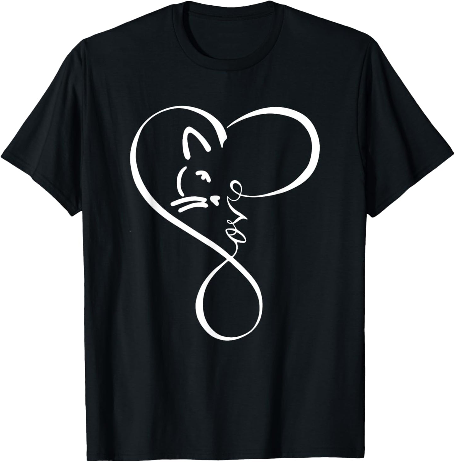 Cat Funny Cat For Kids Cute Heartbeat Cat Lover For Girls T-Shirt