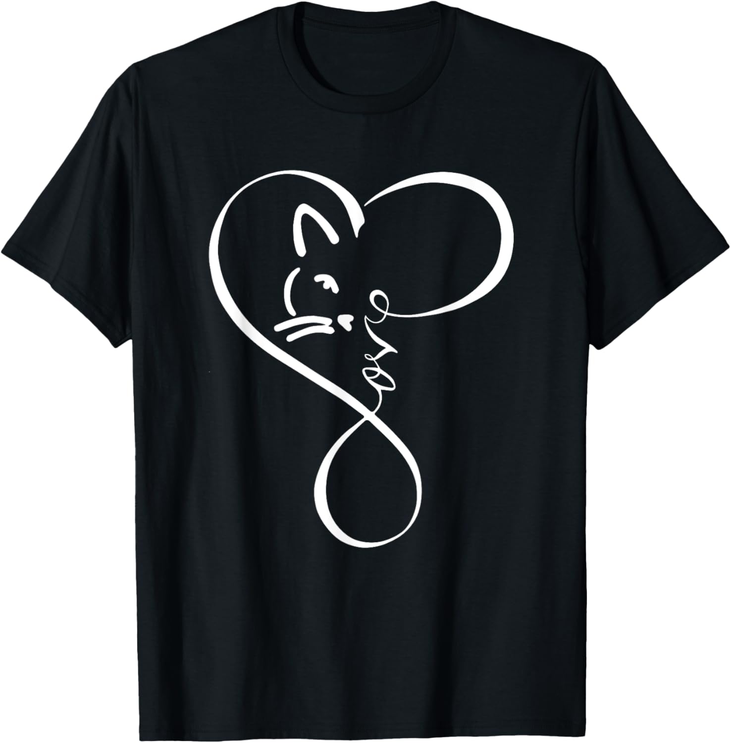 Cat Funny Cat For Kids Cute Heartbeat Cat Lover For Girls T-Shirt