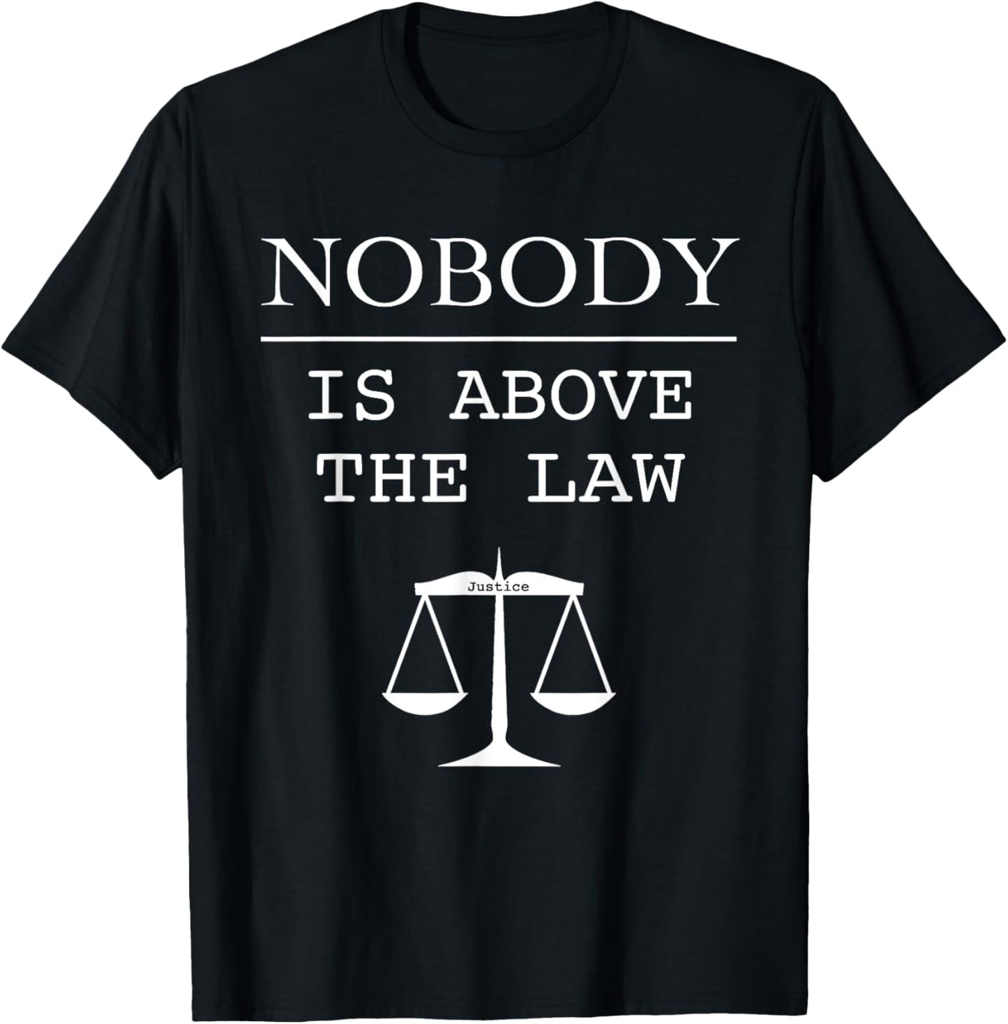 Nobody Is Above The Law Scales Of Justice Protester Item