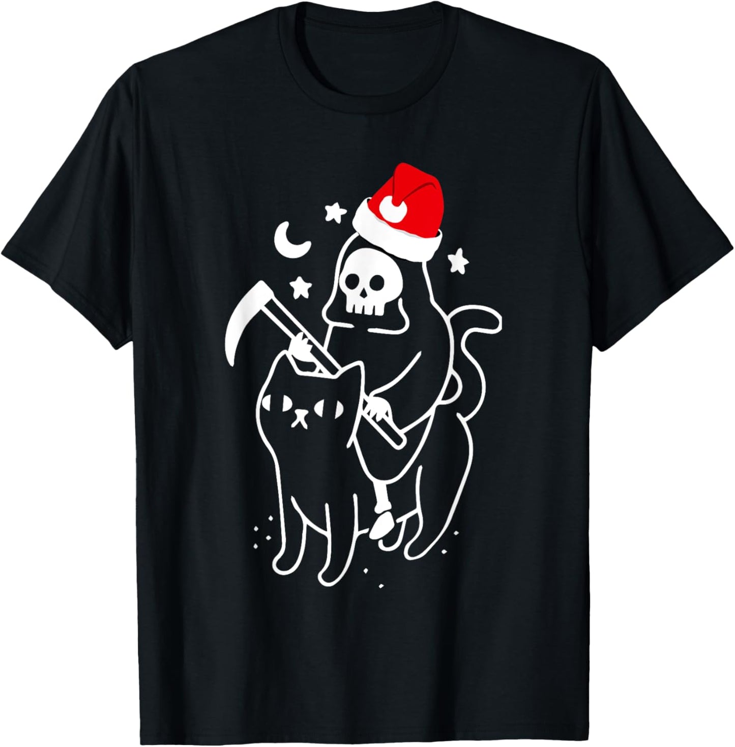 Grim Reaper Riding A Cat Christmas Funny Kitten X-mas Pajama
