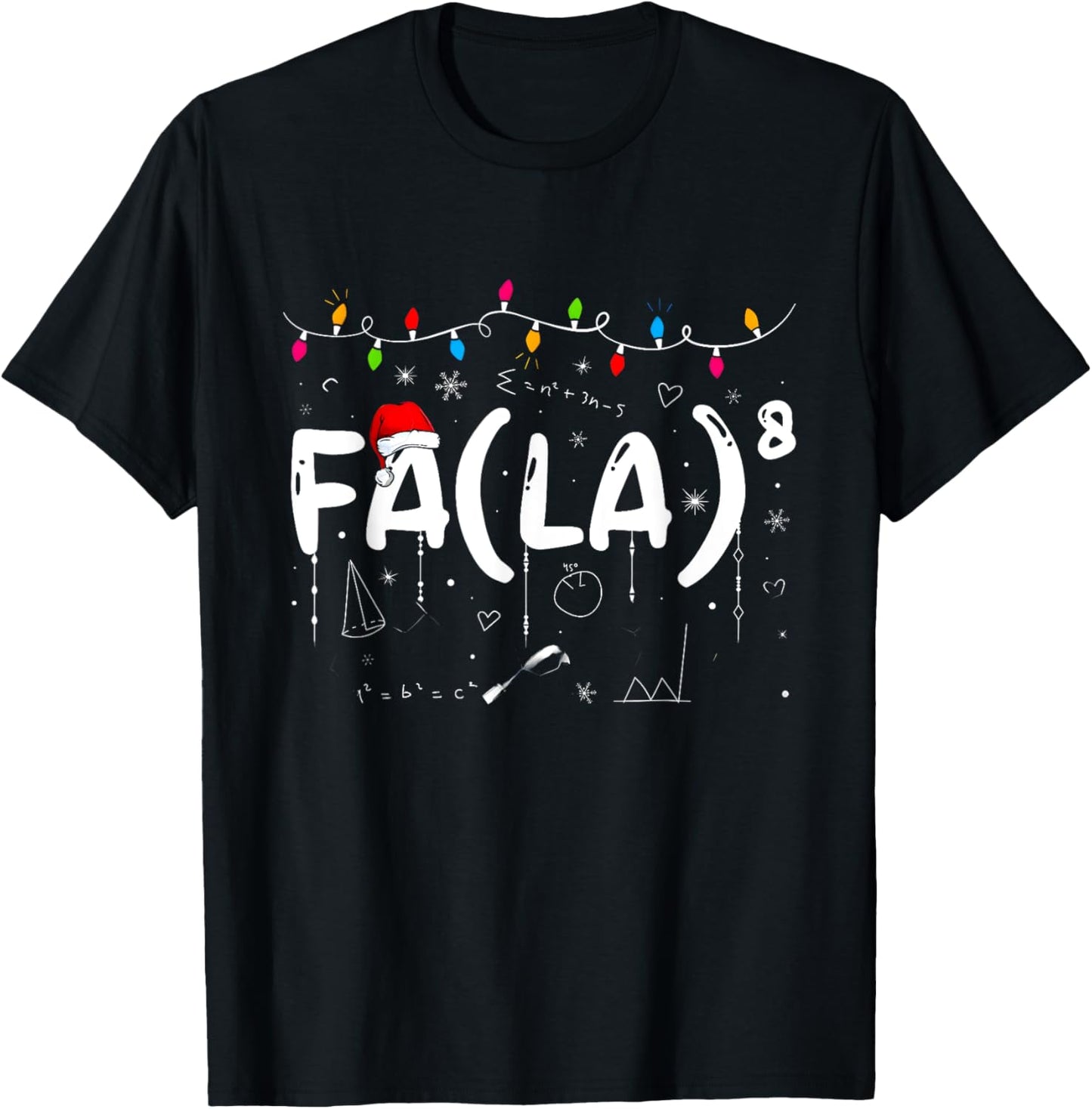 Fa (la)8 Funny Christmas Santa Fa La Math Teacher Men Women