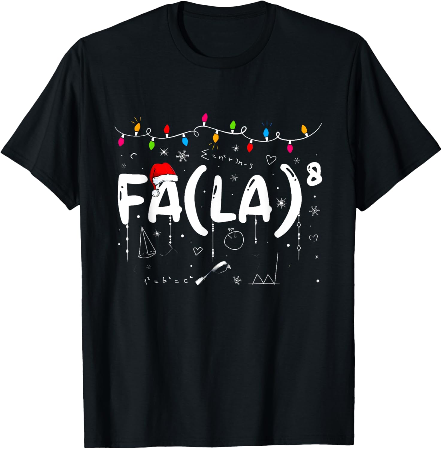 Fa (la)8 Funny Christmas Santa Fa La Math Teacher Men Women