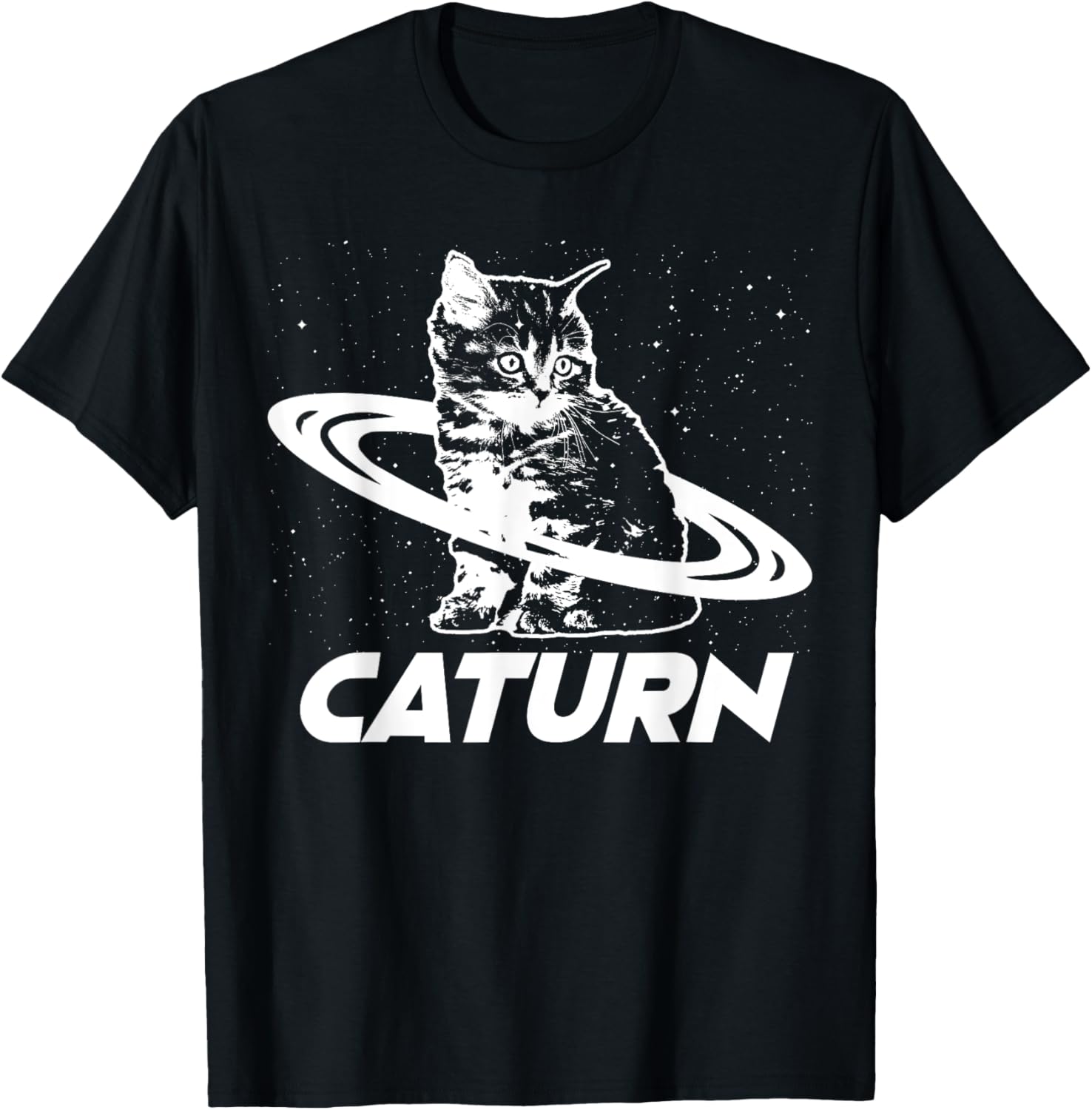 Caturn Saturn Space Cat T-Shirt