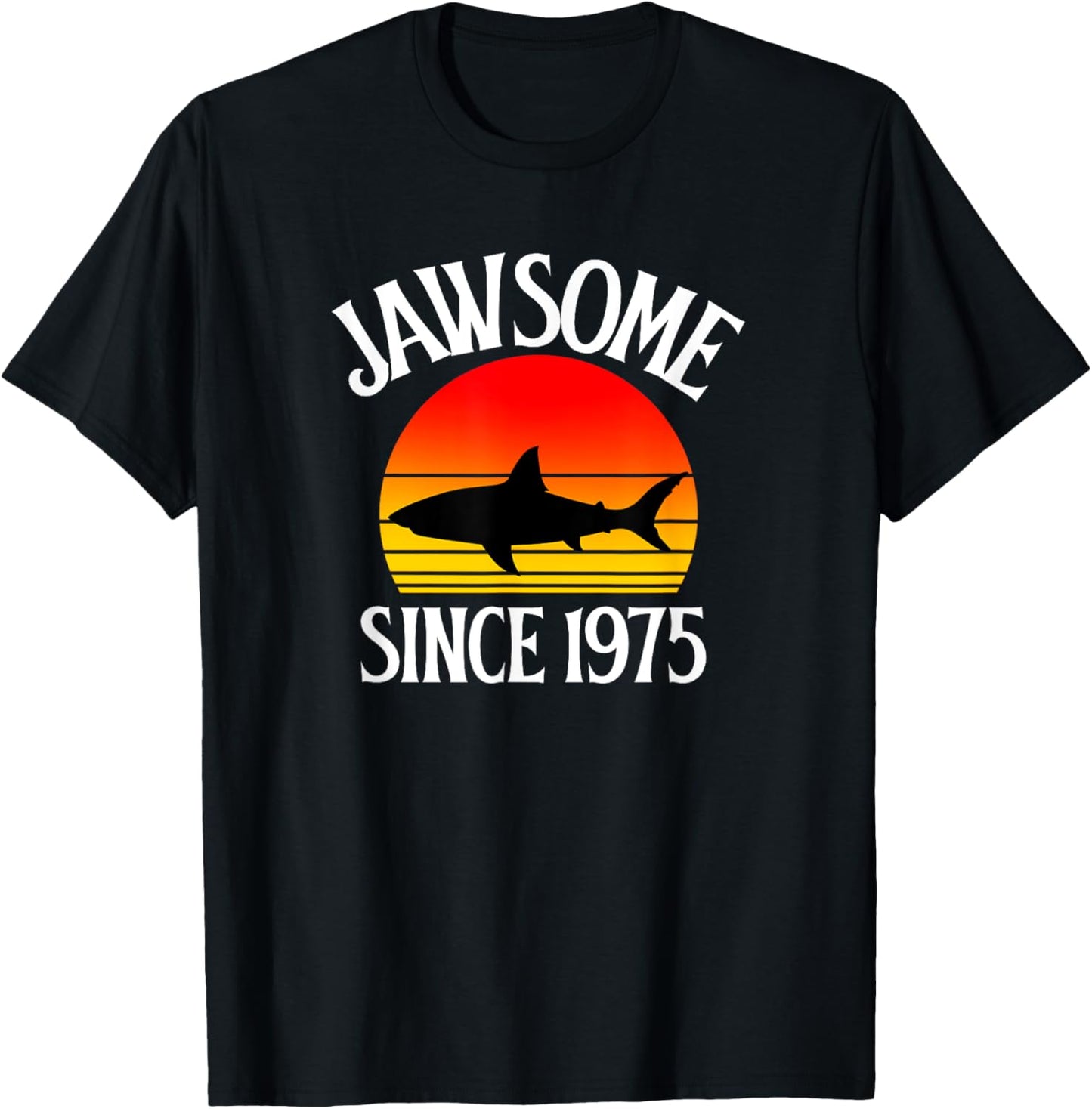 50th Birthday Jawsome Since 1975 50 Year Old Shark Lover T-Shirt