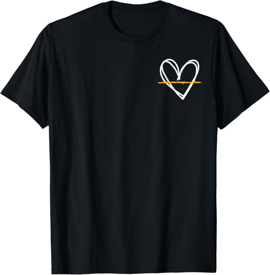 911 Dispatcher Heart Gift Thin Gold Line for Police Dispatch T-Shirt