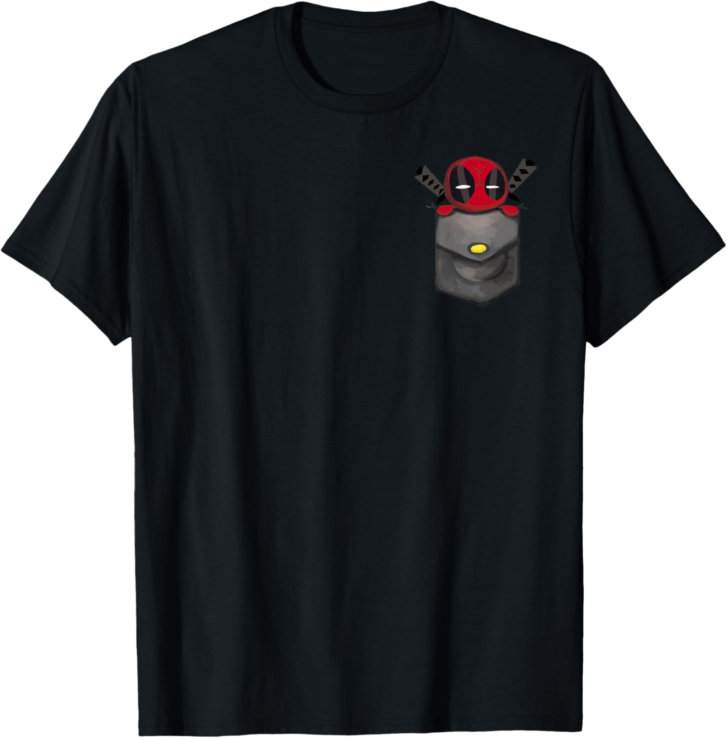 Marvel Deadpool Cute Comic Cartoon Faux Pocket