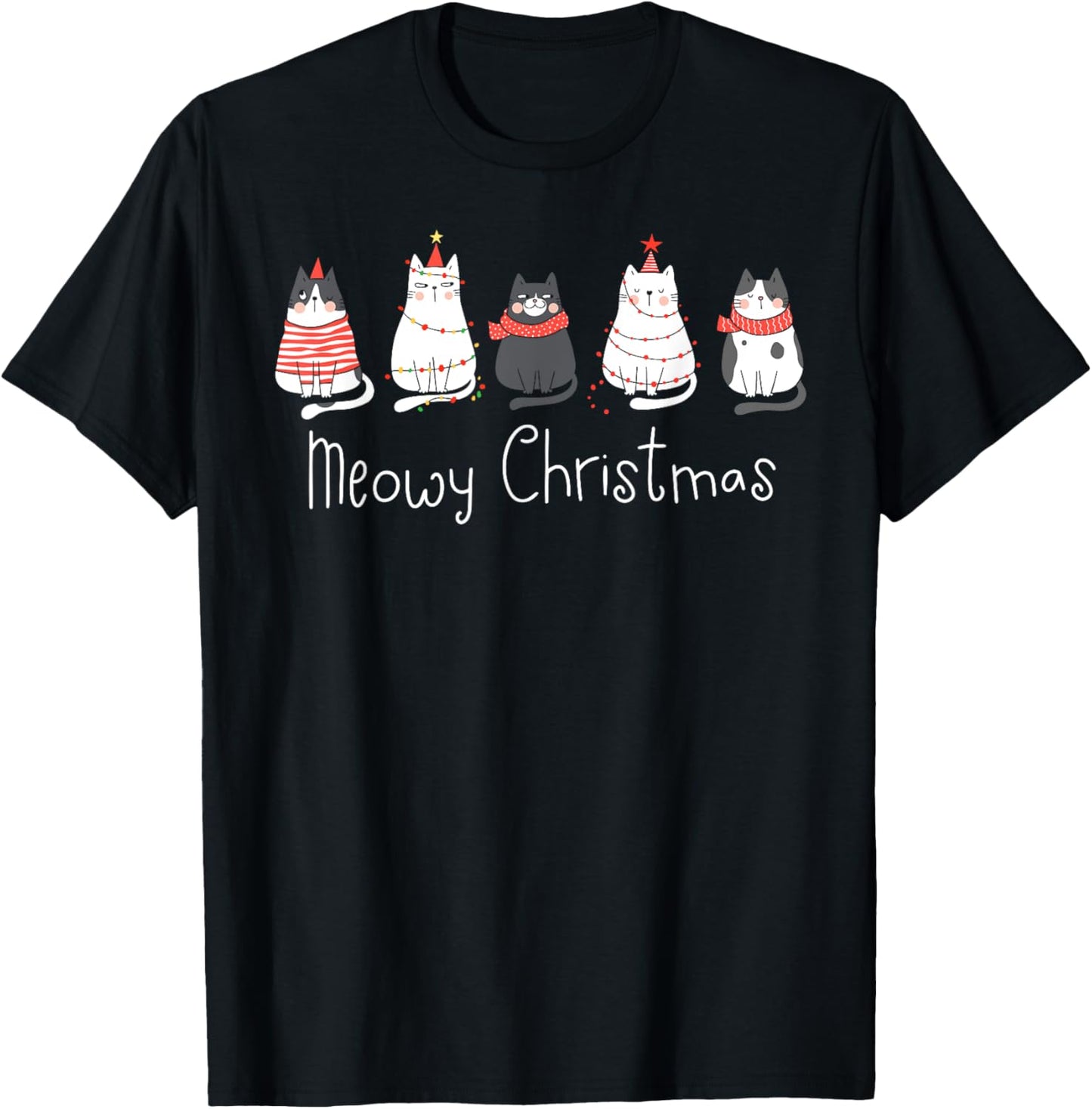 Meowy Catmas Cat Christmas Cute Cats Lover Santa Hat Xmas