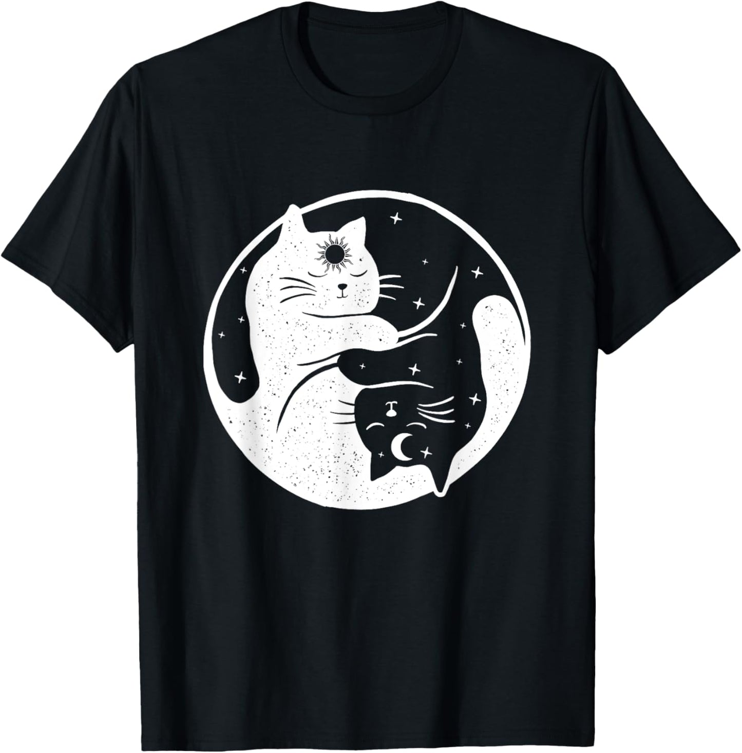 Cat Sun And Moon - Sleeping Kitty Kitten Pet Animal Lover T-Shirt