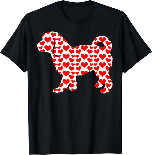 Cavachon Dog Hearts Valentine Gift For Pet Lovers T-Shirt