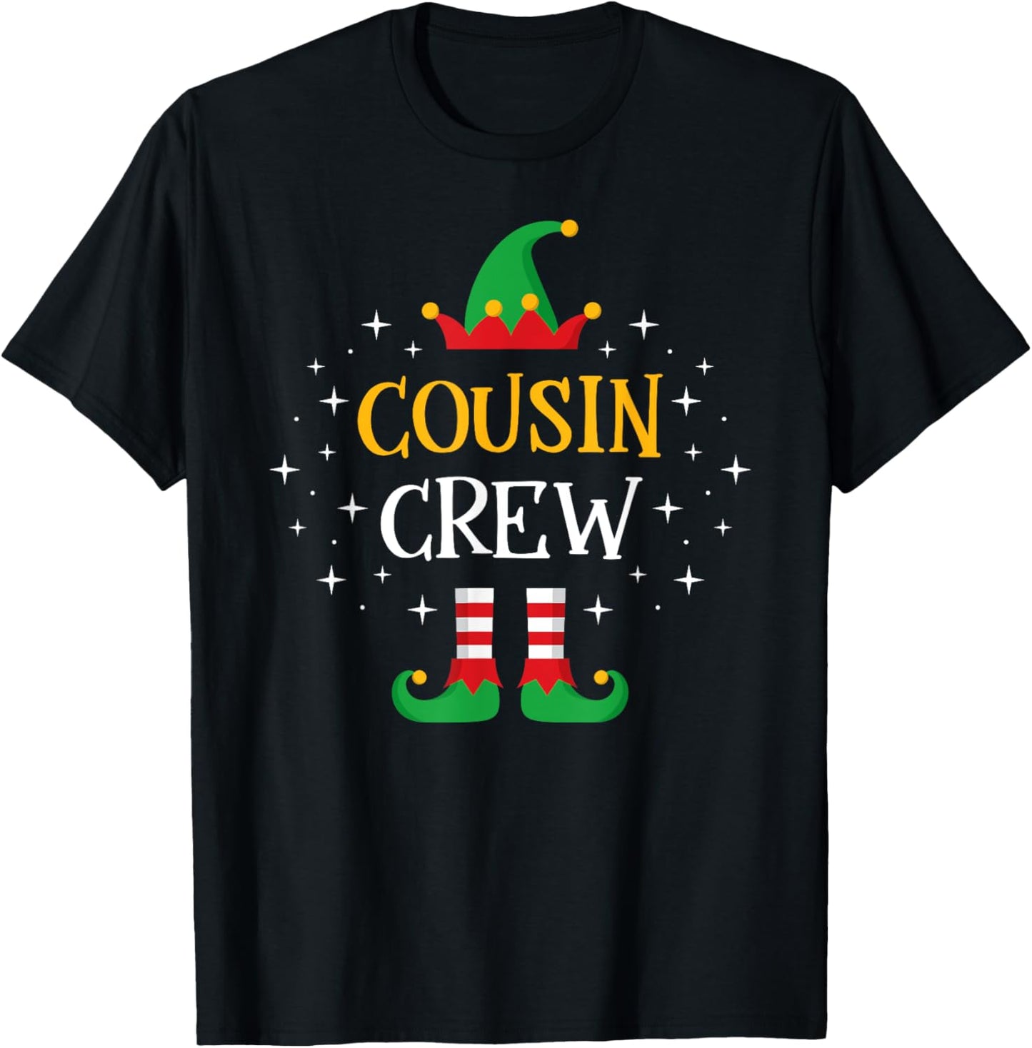 Cousin Crew T Shirt Cute Xmas Elf Party Pajama PJ Matching