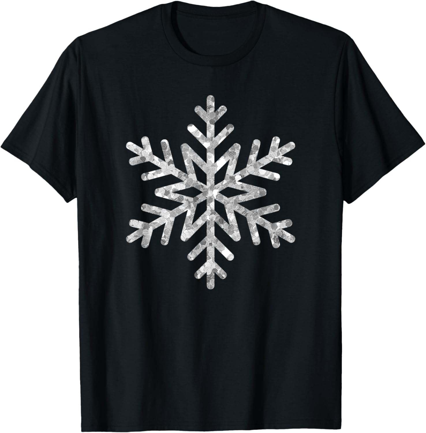 Trendy Christmas Faux Sparkle Snowflake Center Icon