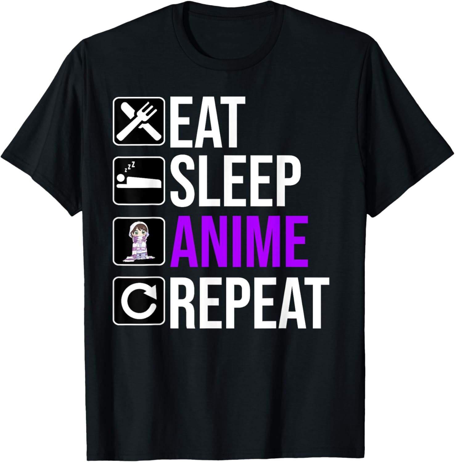 Anime Lover Funny - Eat Sleep Anime Repeat
