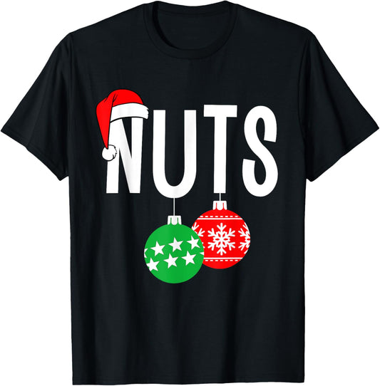 Chest Nuts Matching Chestnuts Funny Christmas Couples Nuts T-Shirt