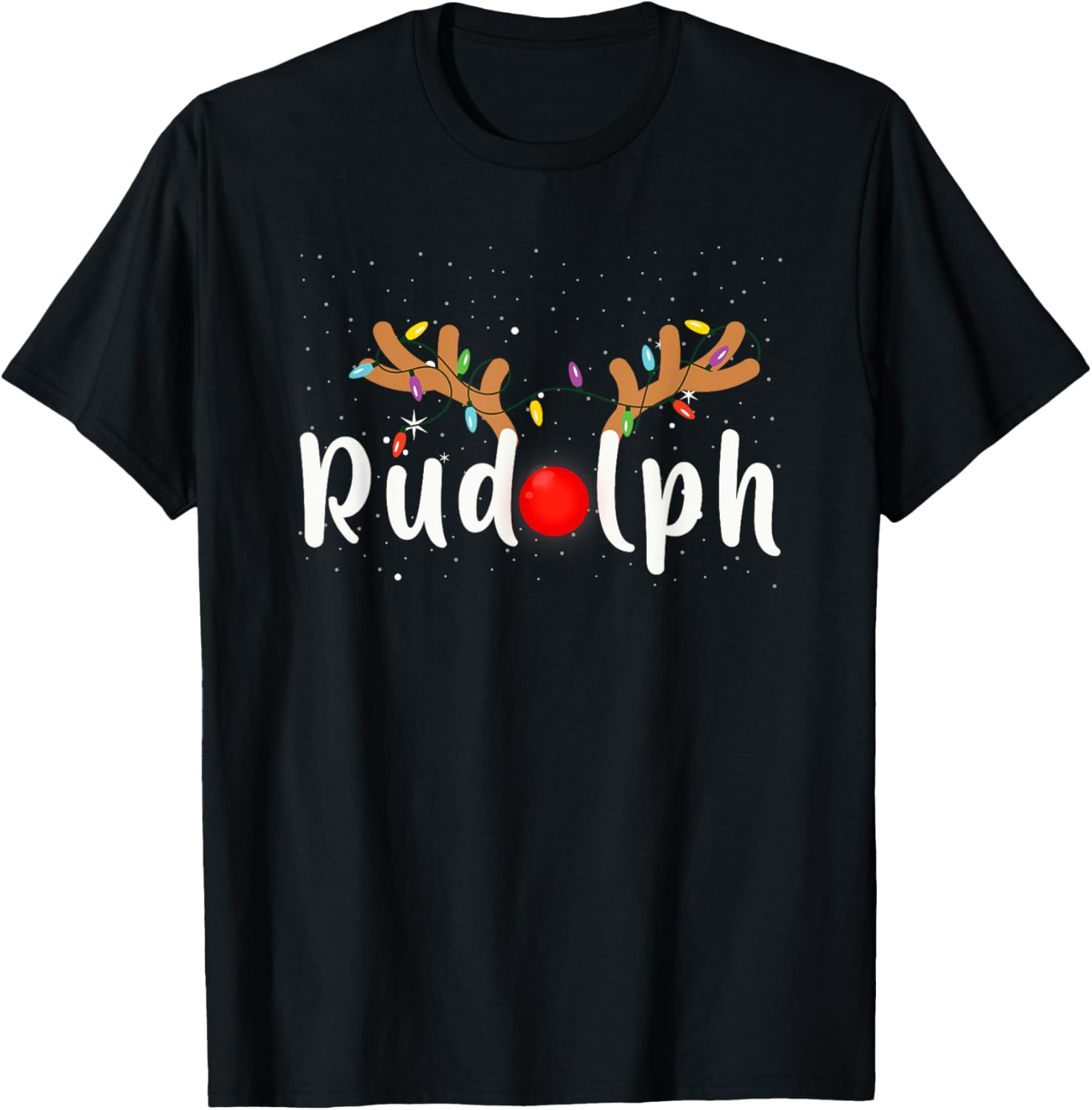 Rudolph Red Nose Funny Kids Reindeer Christmas Lights Pajama