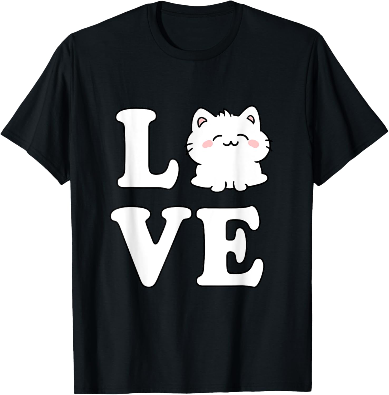 Cute cartoon chibi Cat lover LOVE