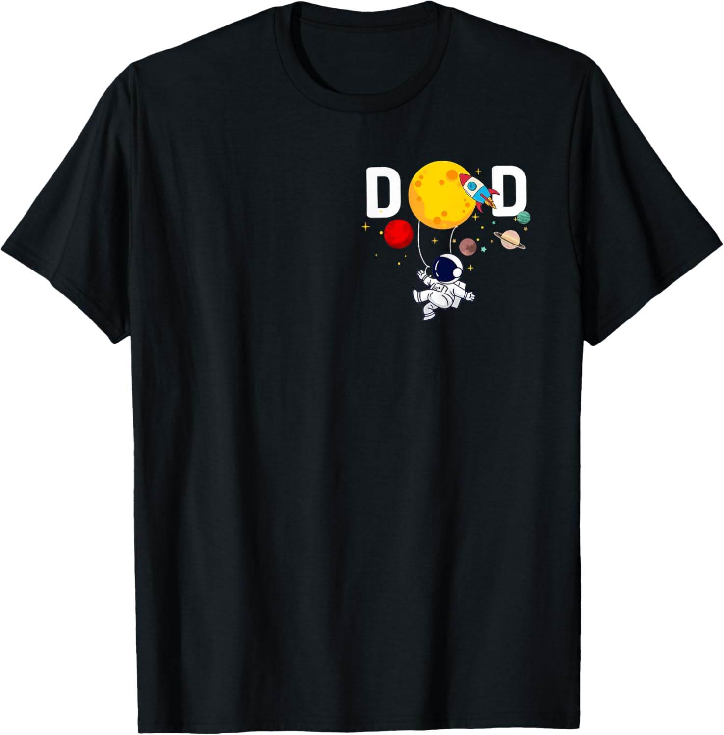 Dad of The Birthday Boy Funny Astronaut Space Family Planets