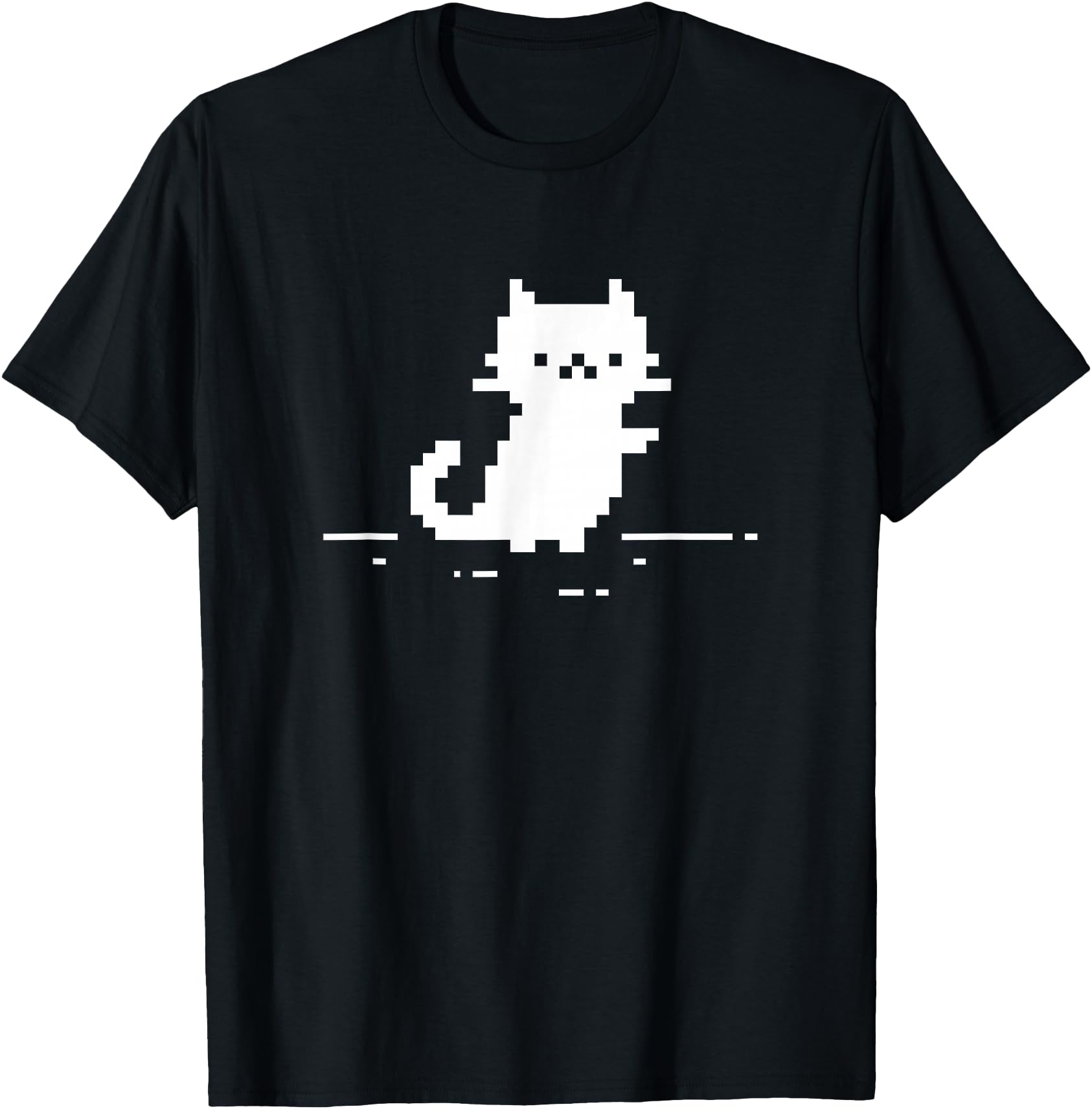 Cute Cat Minimal Pixel Art Nostalgic Retro 8-bit Gamer