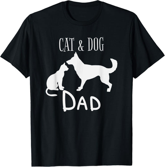 Cat Dog Dad Owner Cute Father Daddy Pet Animal Papa Gift T-Shirt