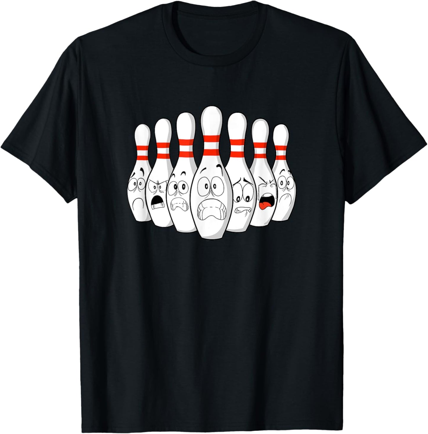 Cartoon Bowling Funny Scared Bowling Pins