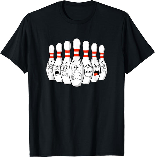 Cartoon Bowling Funny Scared Bowling Pins