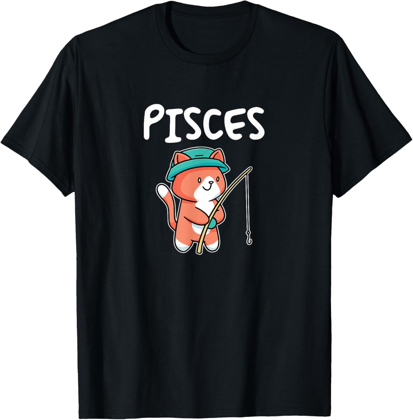 Pisces Zodiac Sign Chibi Anime for Cat Lover T-Shirt for Men Women Kids