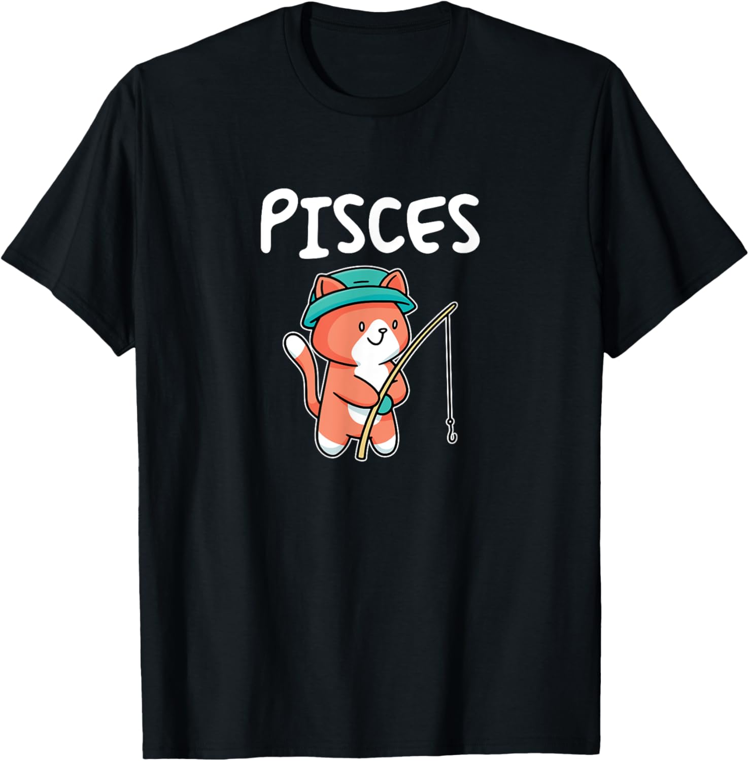 Pisces Zodiac Sign Chibi Anime for Cat Lover T-Shirt for Men Women Kids