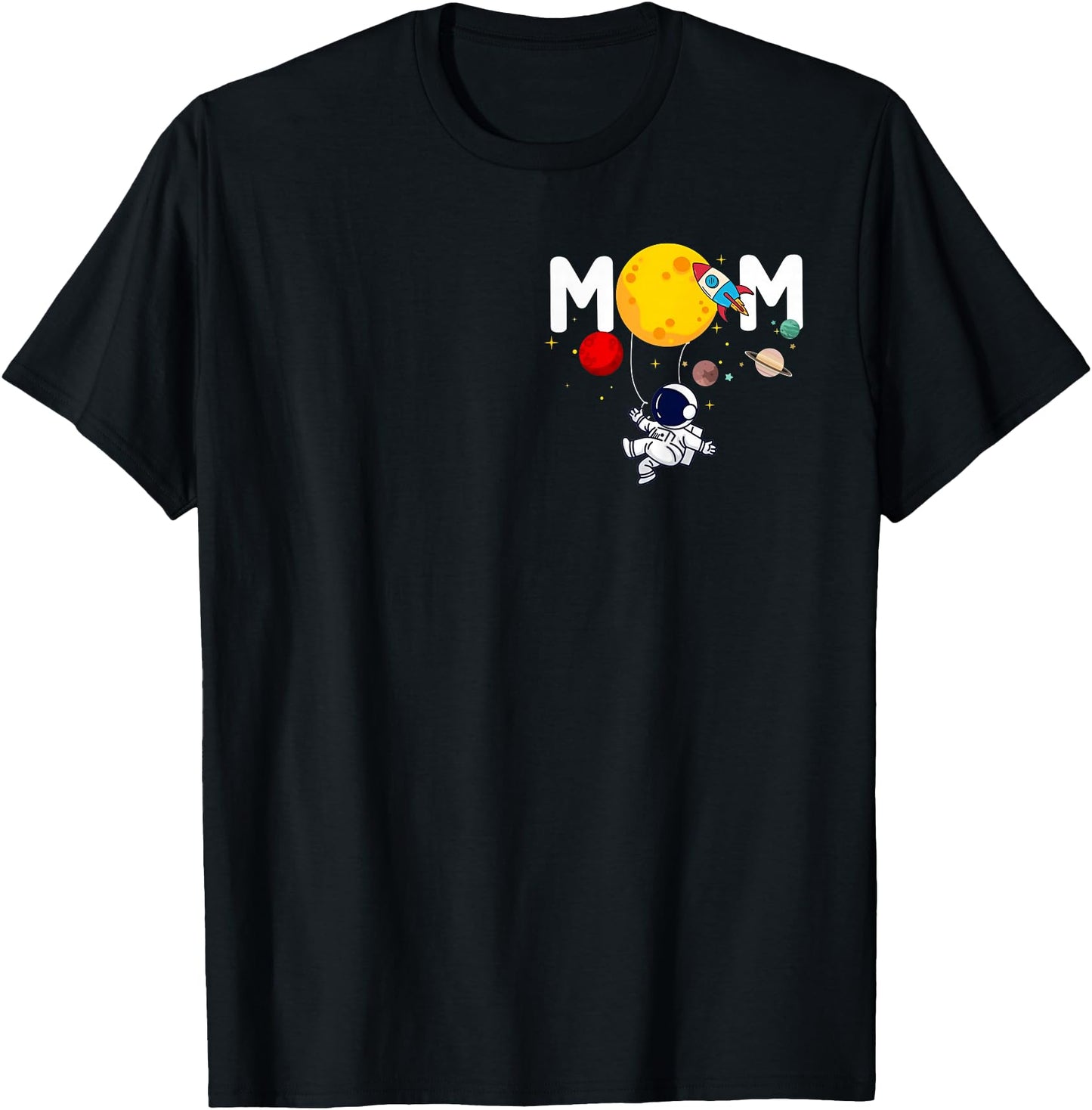 Mom of The Birthday Boy Funny Astronaut Space Family Planets
