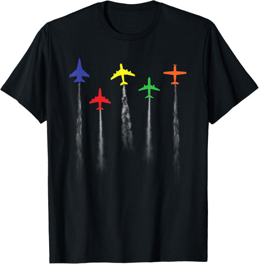 Airplanes Flying Low Pilot Flight Airplane Jet Men Women T-Shirt