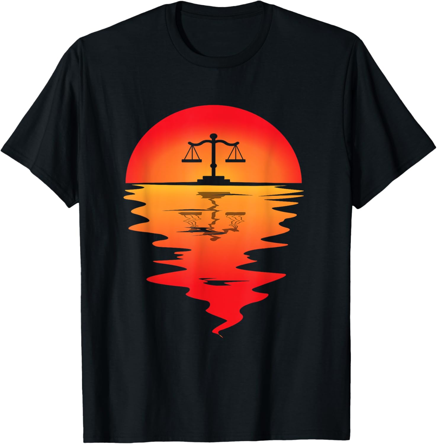 Vintage Sunset Lawyer Scale Justice Attorney Law Student