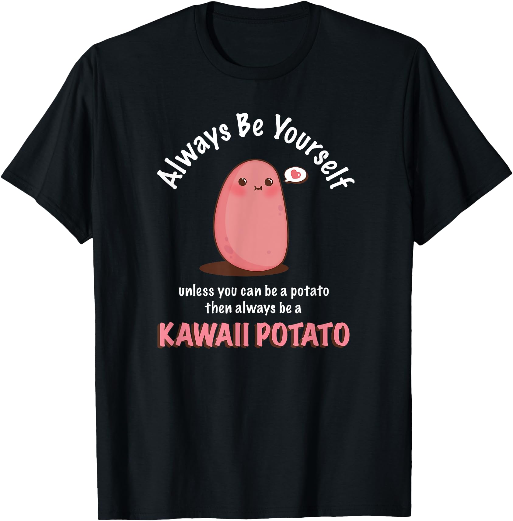 Kawaii Potato Funny T Shirt Cute Japanese Pop Culture Tee