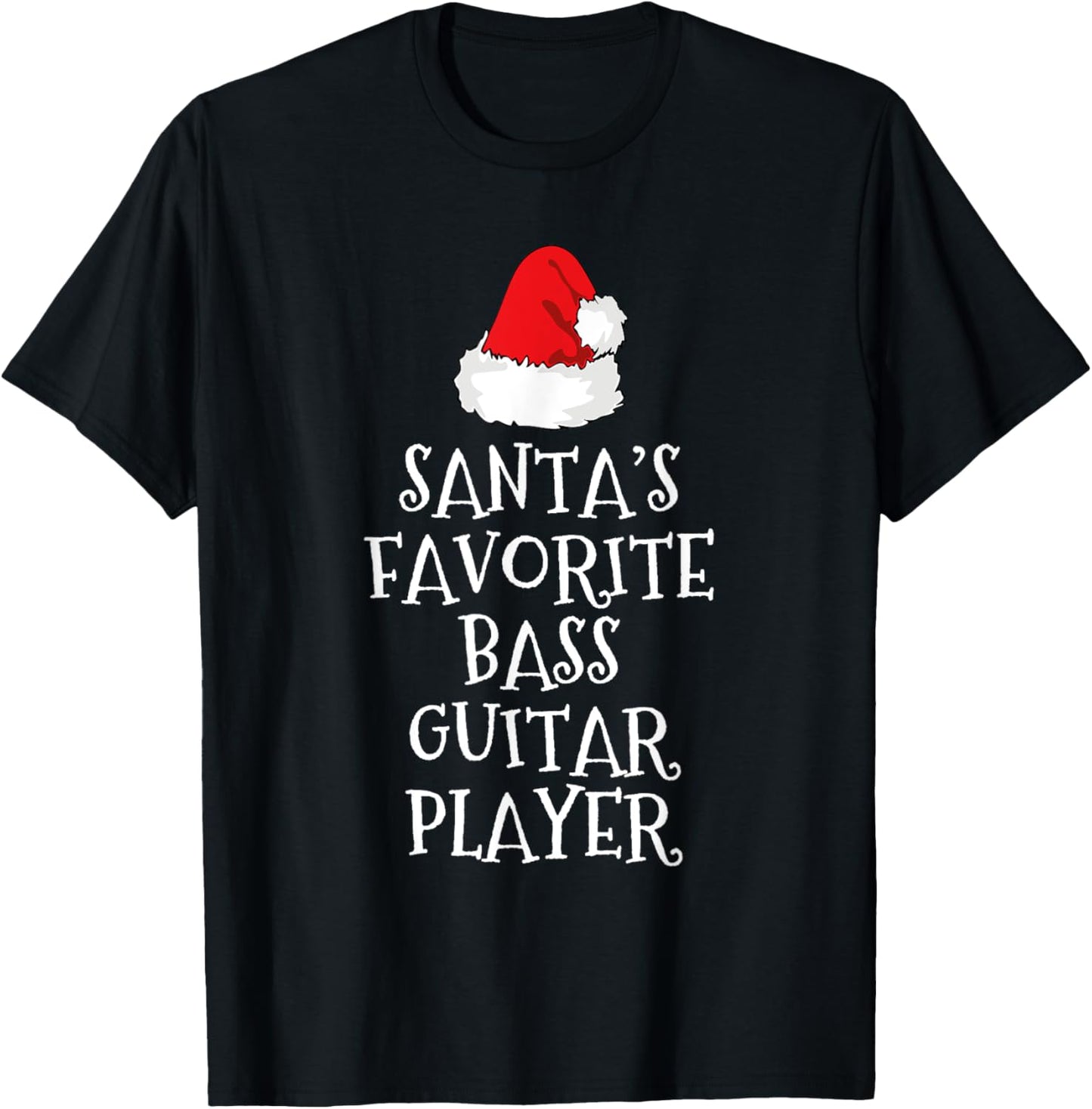 Santa's Favorite Bass Guitar Player Christmas Funny Hat Xmas