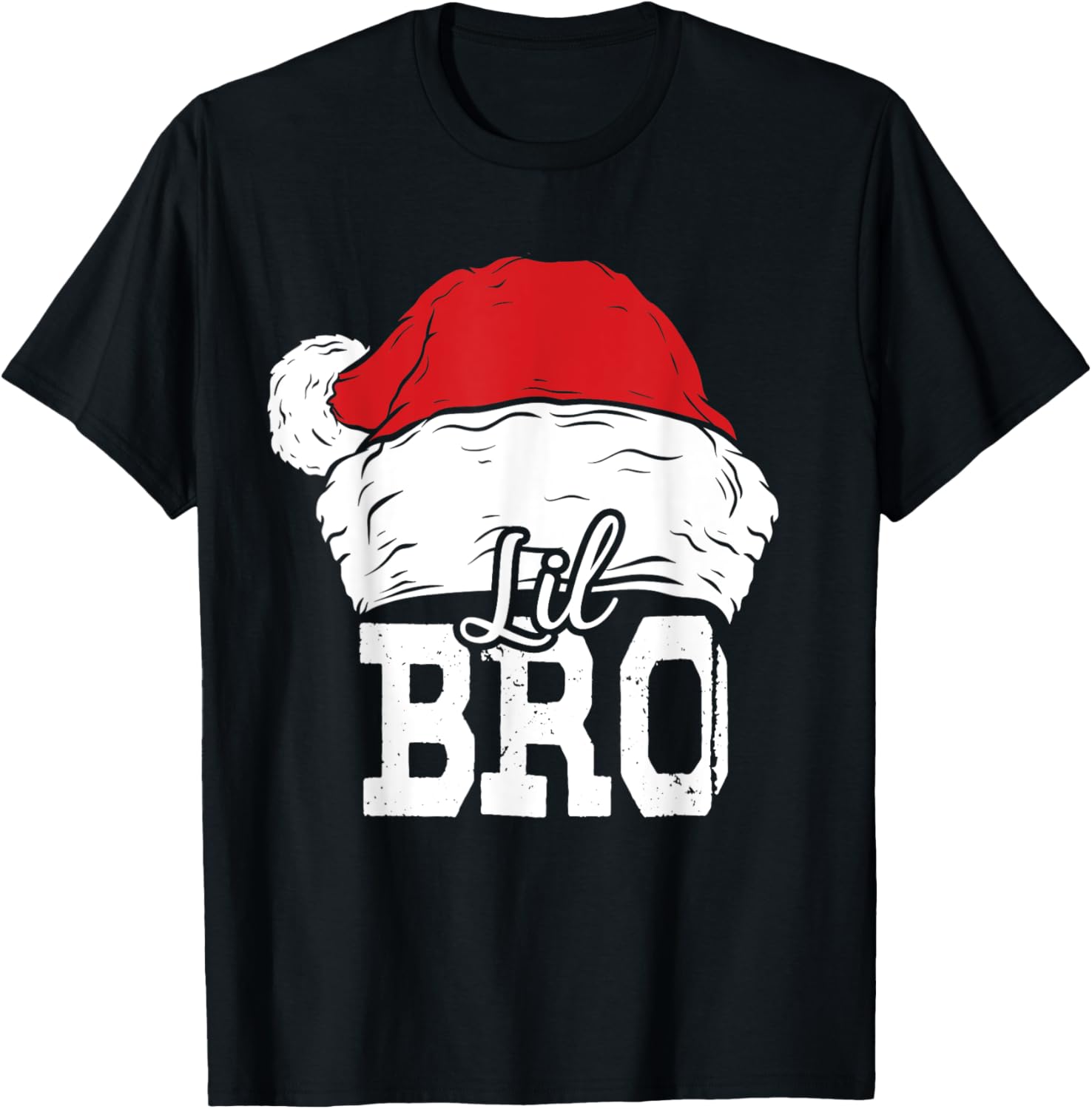 Lil Bro Shirt | Santa Hat Christmas Matching Family Pajama